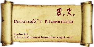 Beluzsár Klementina névjegykártya